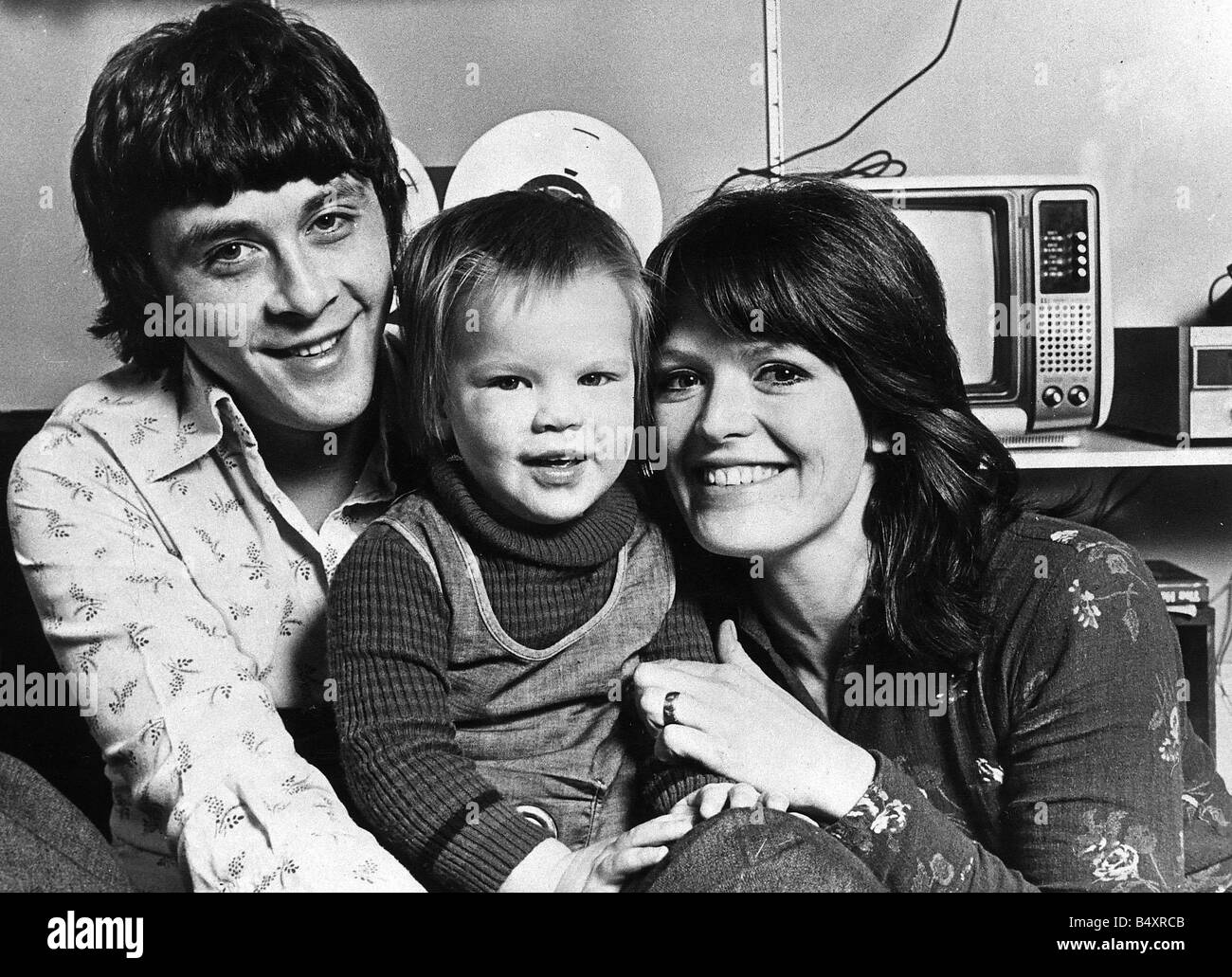 Richard Beckinsale acteur avec femme Judy Loe et sa fille Kate Beckinsale Banque D'Images
