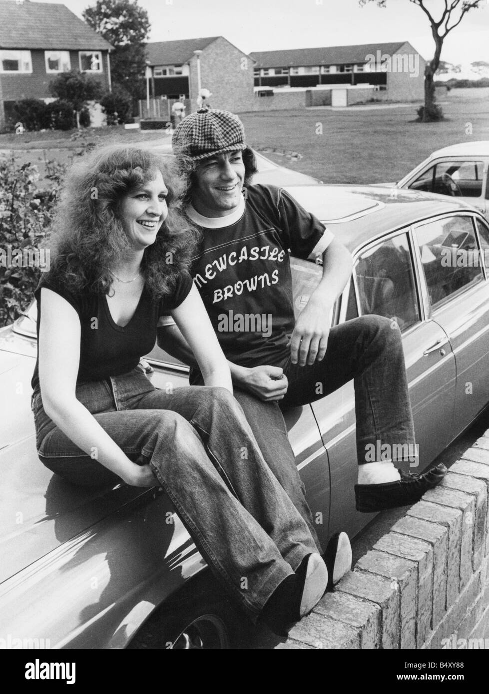 Brian Johnson, chanteur du groupe rock AC DC à North Shields sa maison