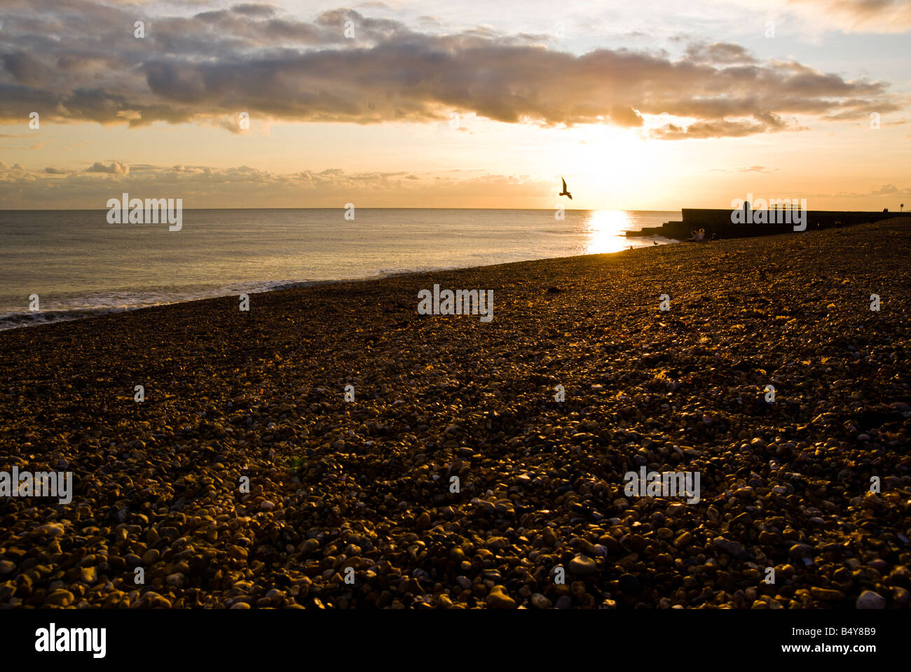 Coucher du soleil à Brighton, Sussex, UK Banque D'Images