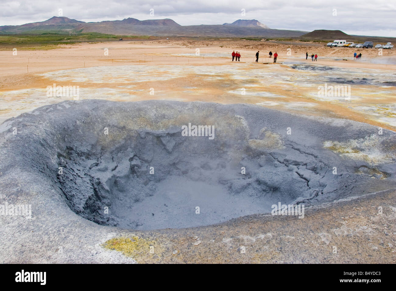 Water, zone géothermique Myvatn (Islande). Banque D'Images