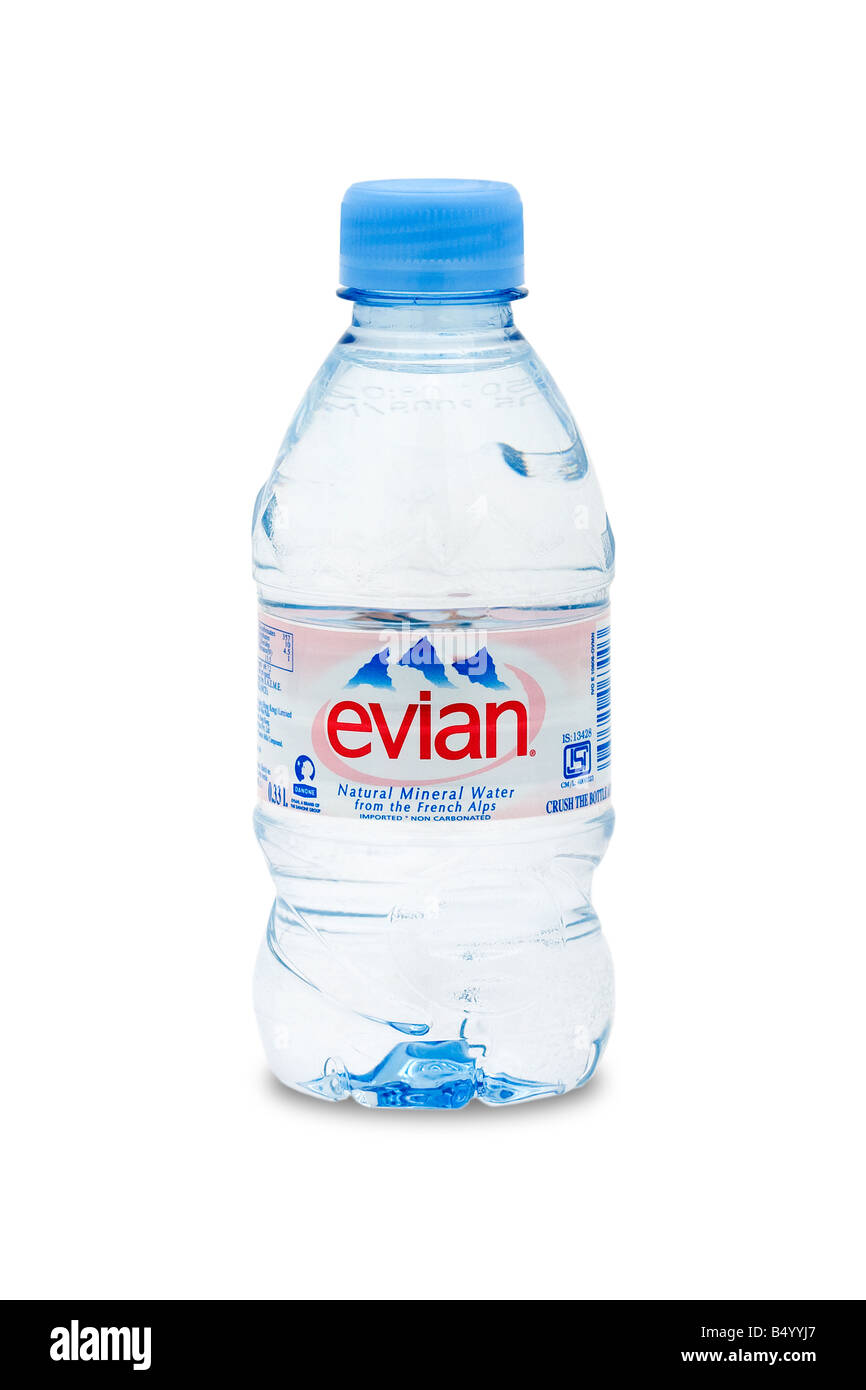 De l'eau minérale naturelle Evian les alpes françaises Banque D'Images