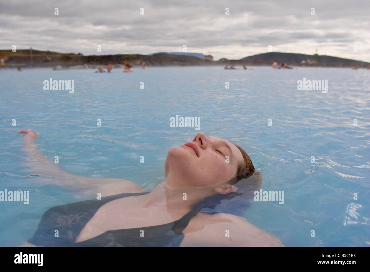 73320 spa géothermique, du nord de l'Islande. Banque D'Images