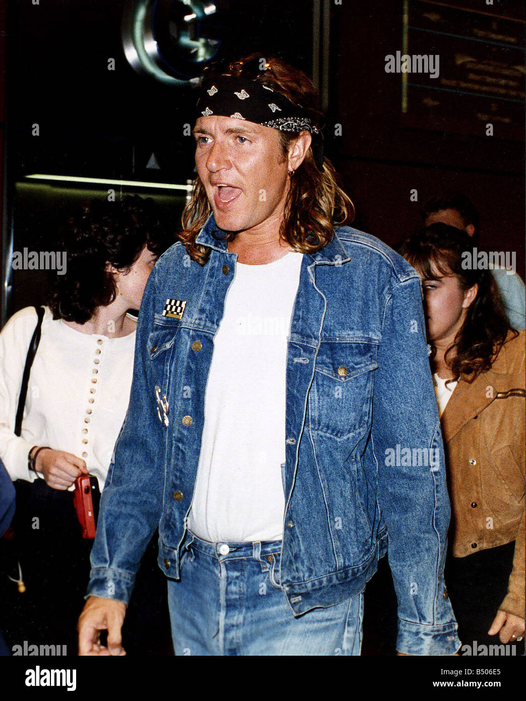 Le chanteur Simon Le Bon de Duran Duran Banque D'Images