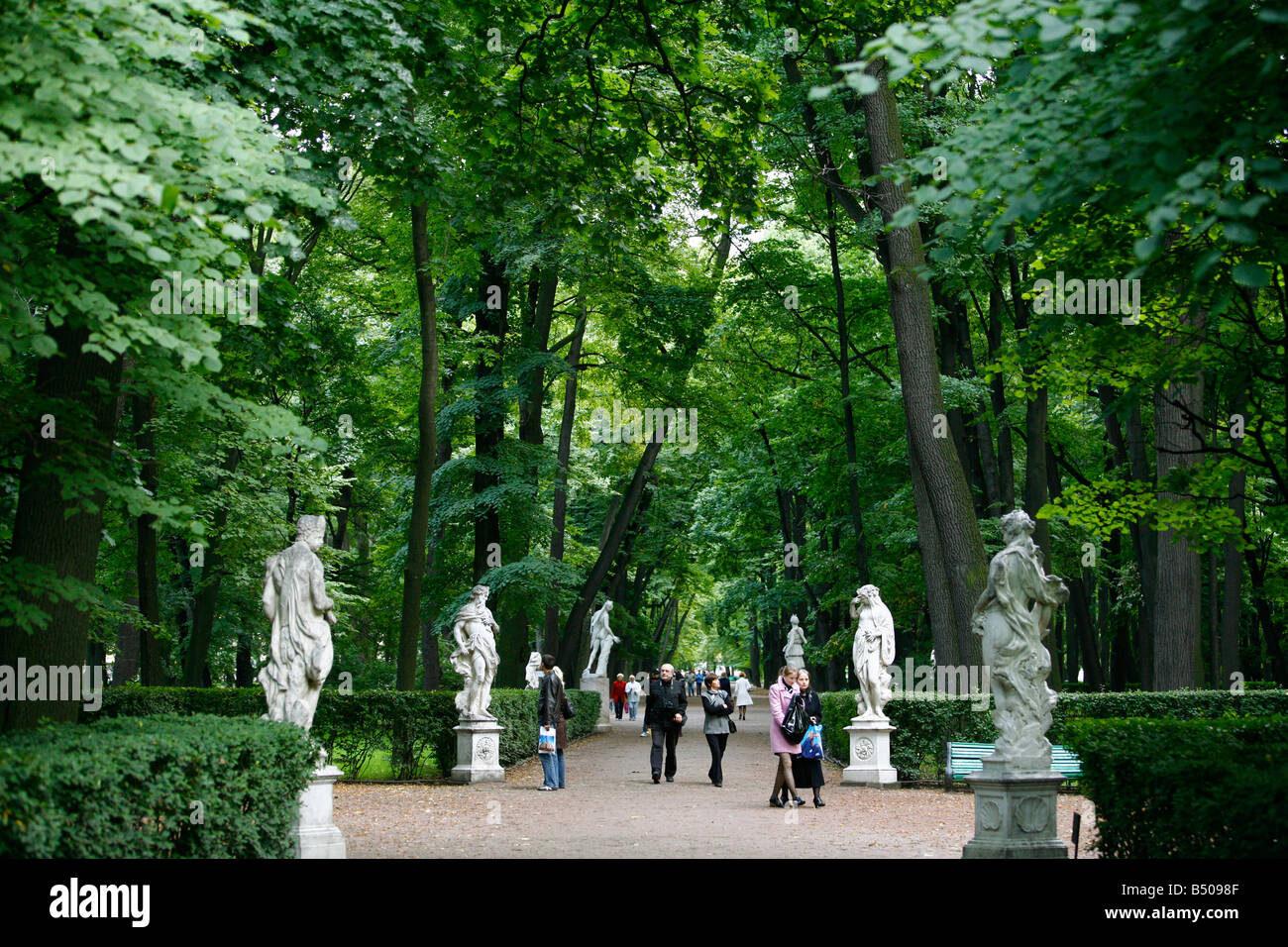 Août 2008 - Le Jardin d'été St Petersburg Russia Banque D'Images