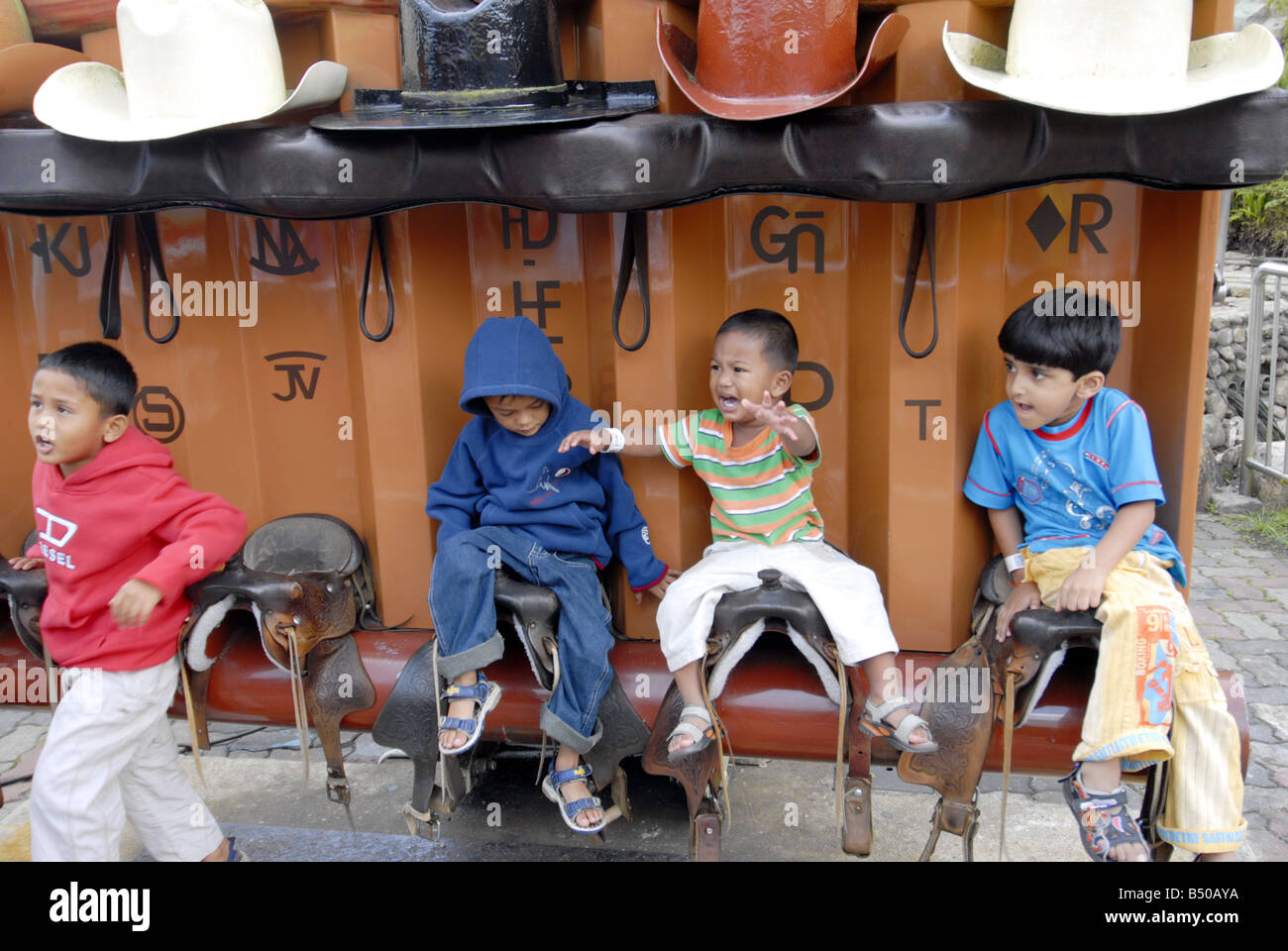 Les ENFANTS À GENTING THEME PARK EN MALAISIE Banque D'Images