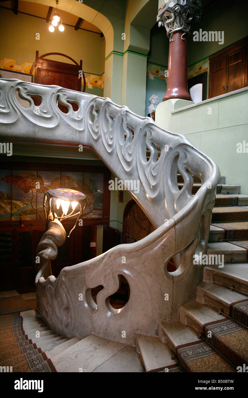 Sep 2008 - L'escalier au musée de la maison de Moscou Russie Gorki Banque D'Images