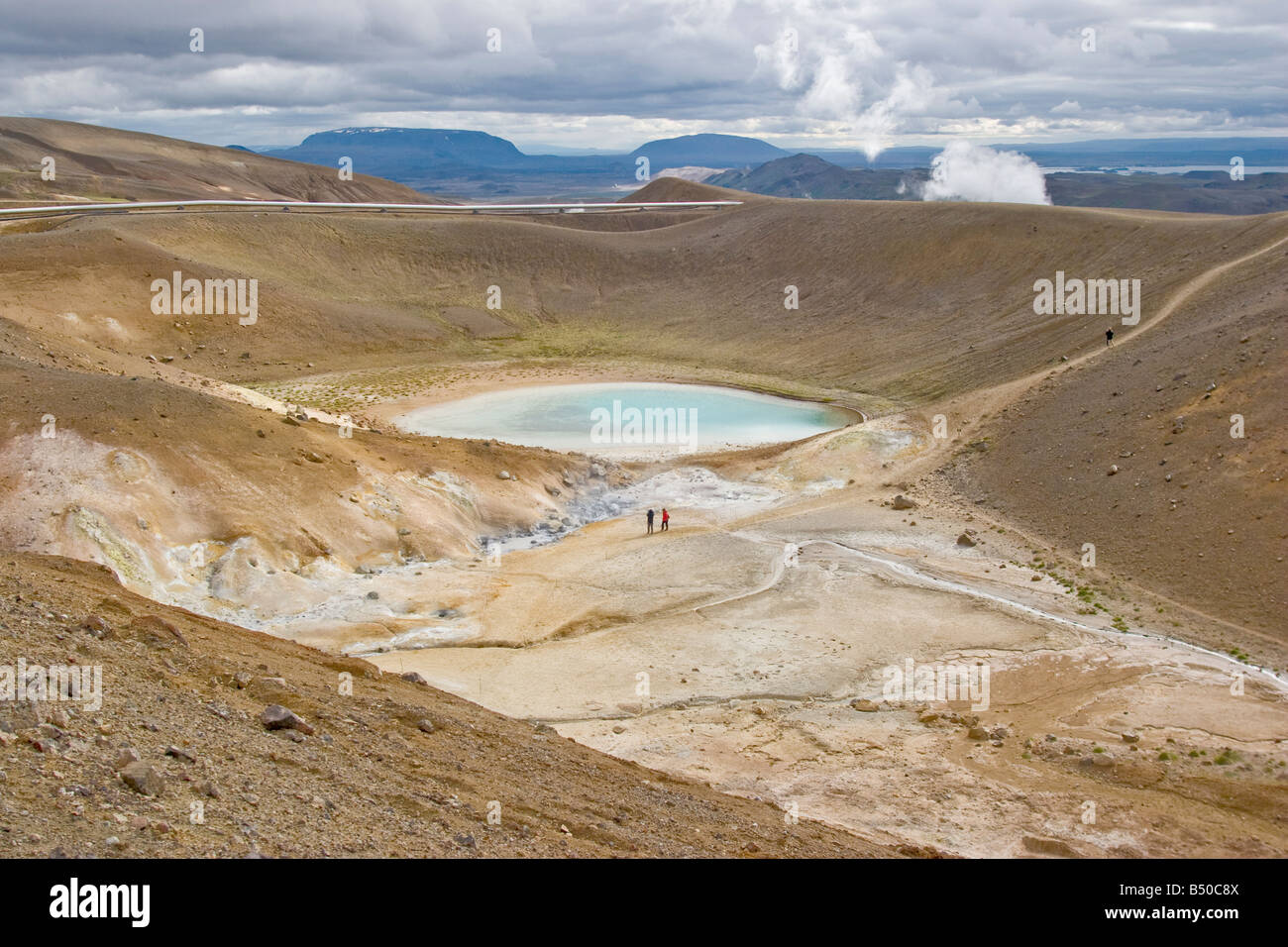 Domaine du lac Myvatn Krafla,, l'Islande. Banque D'Images