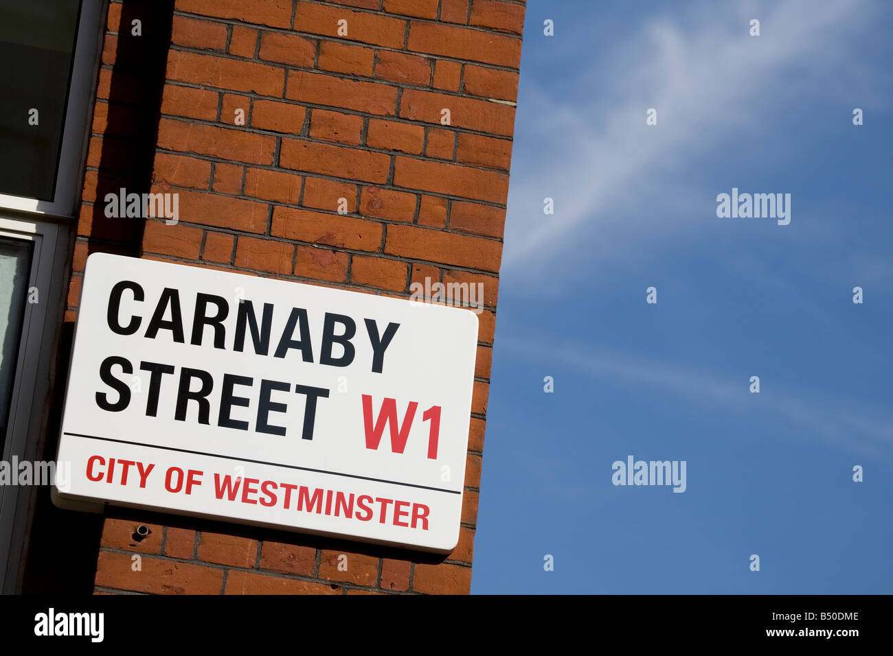 Plaque de rue sur Carnaby Street London England UK Banque D'Images