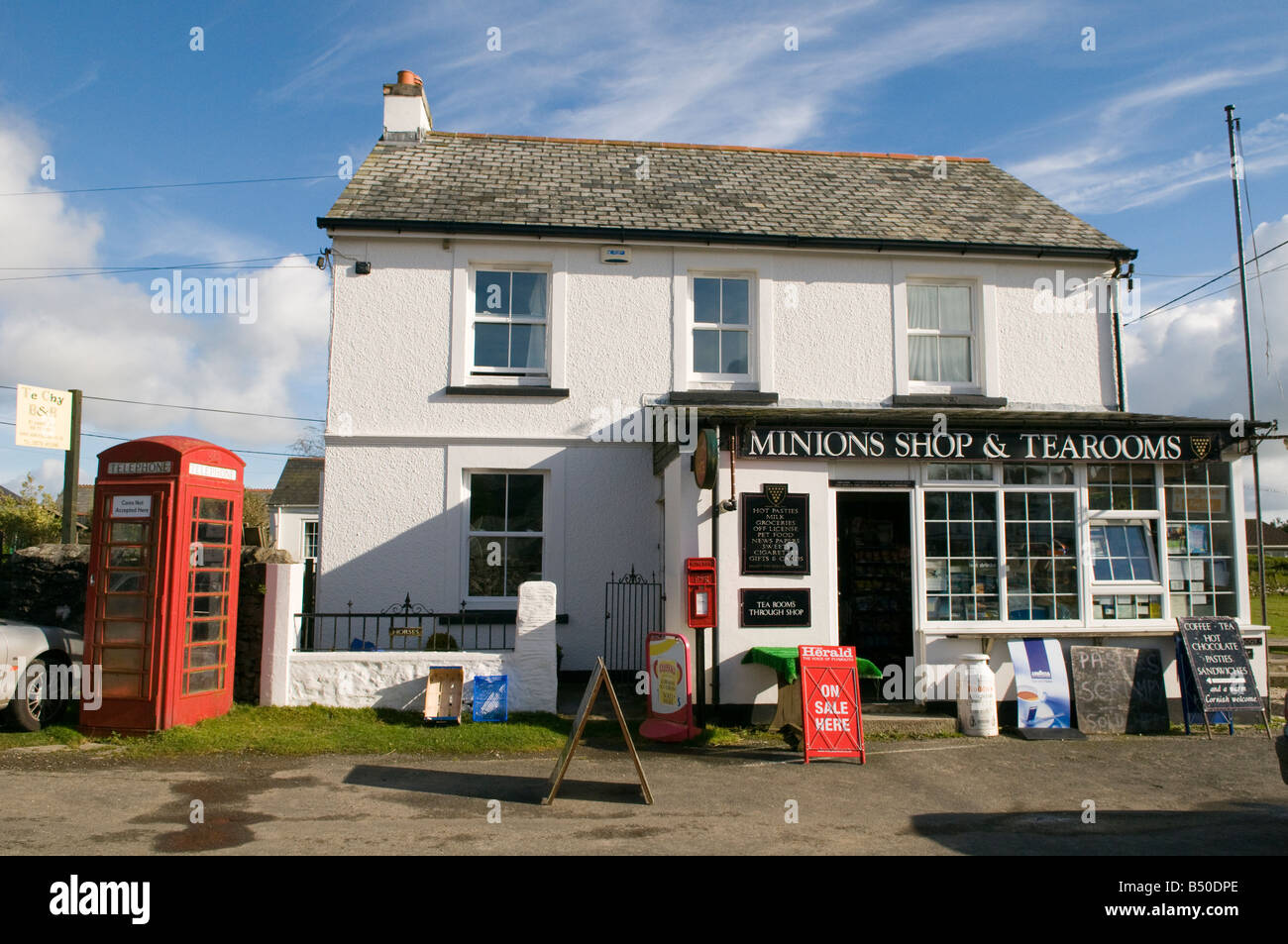 Sbires Bureau de poste, magasins et salons de thé, Cornwall Bodmin Moor Banque D'Images