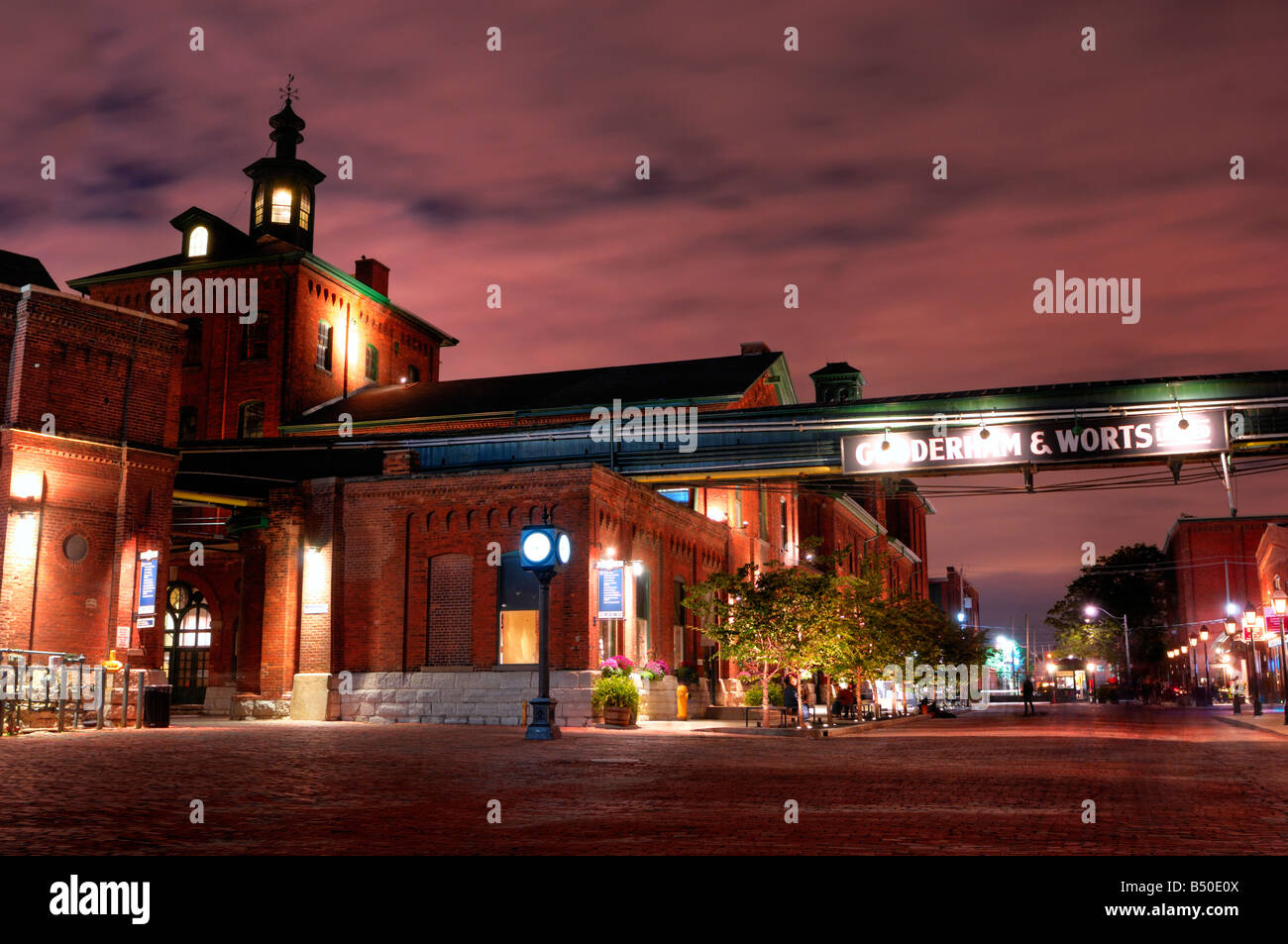 Le quartier historique de la Distillerie à Toronto Banque D'Images