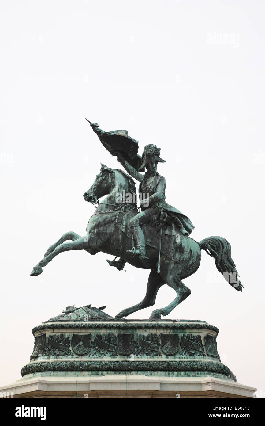 Wien, Heldenplatz, 'Denkmal, ''Kaiser Franz Joseph I. Carl von dem Erzherzoge Oesterreich 1859''' Banque D'Images