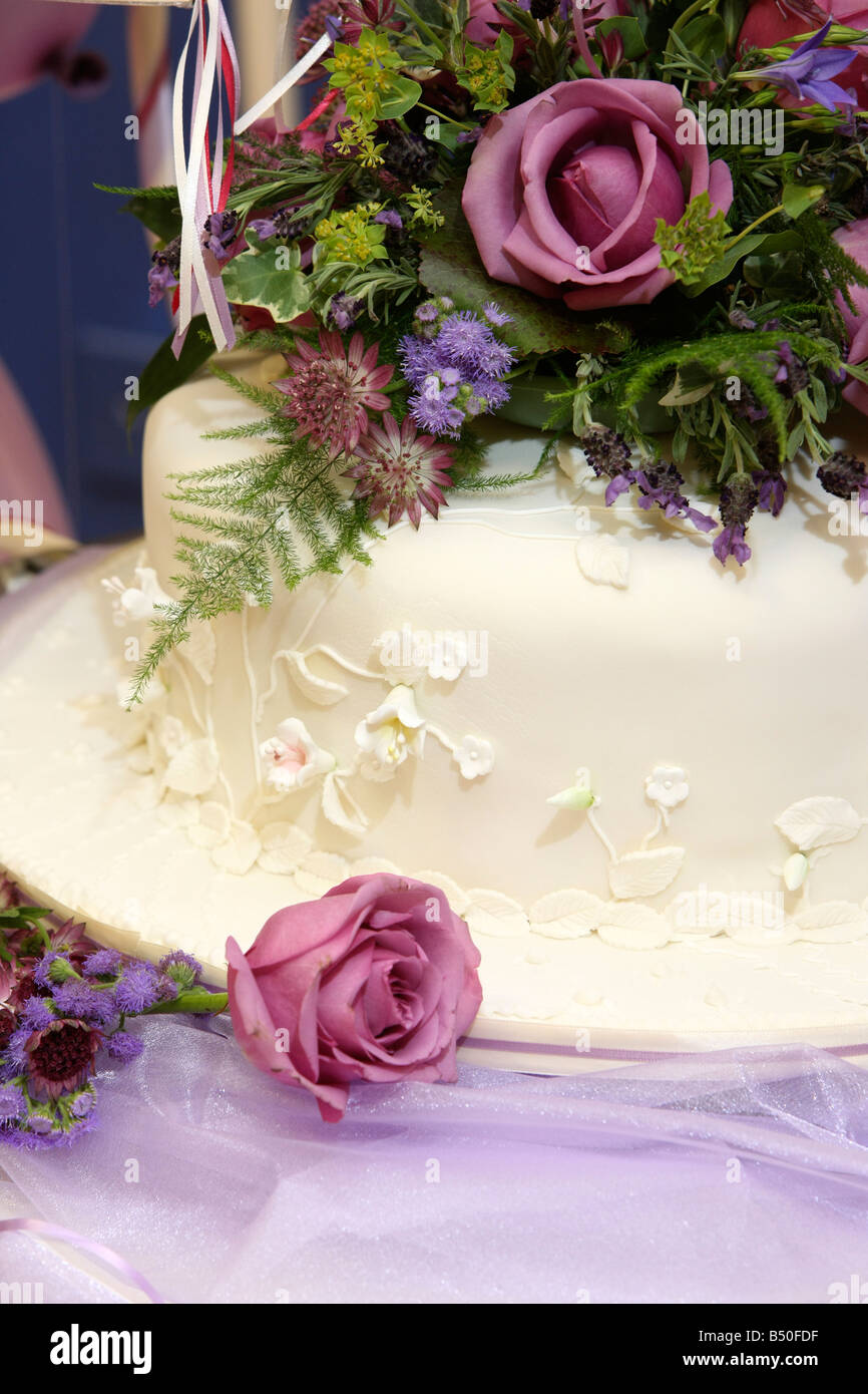Close-up d'un gâteau de mariage Banque D'Images