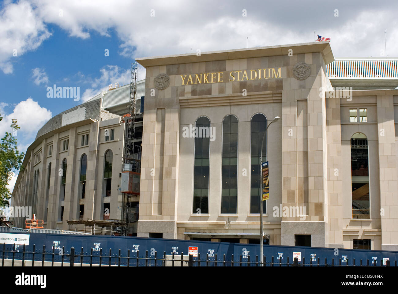 Le nouveau Yankee Stadium en construction, juillet 2008, Bronx New York Banque D'Images