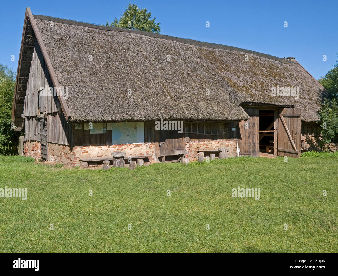 Musée de l'agriculteur et pêcheur près de la vieille ville de Klaipeda, dans leur district Rusne Memel Territoire, l'Est de la Prusse, de la Lituanie, Banque D'Images