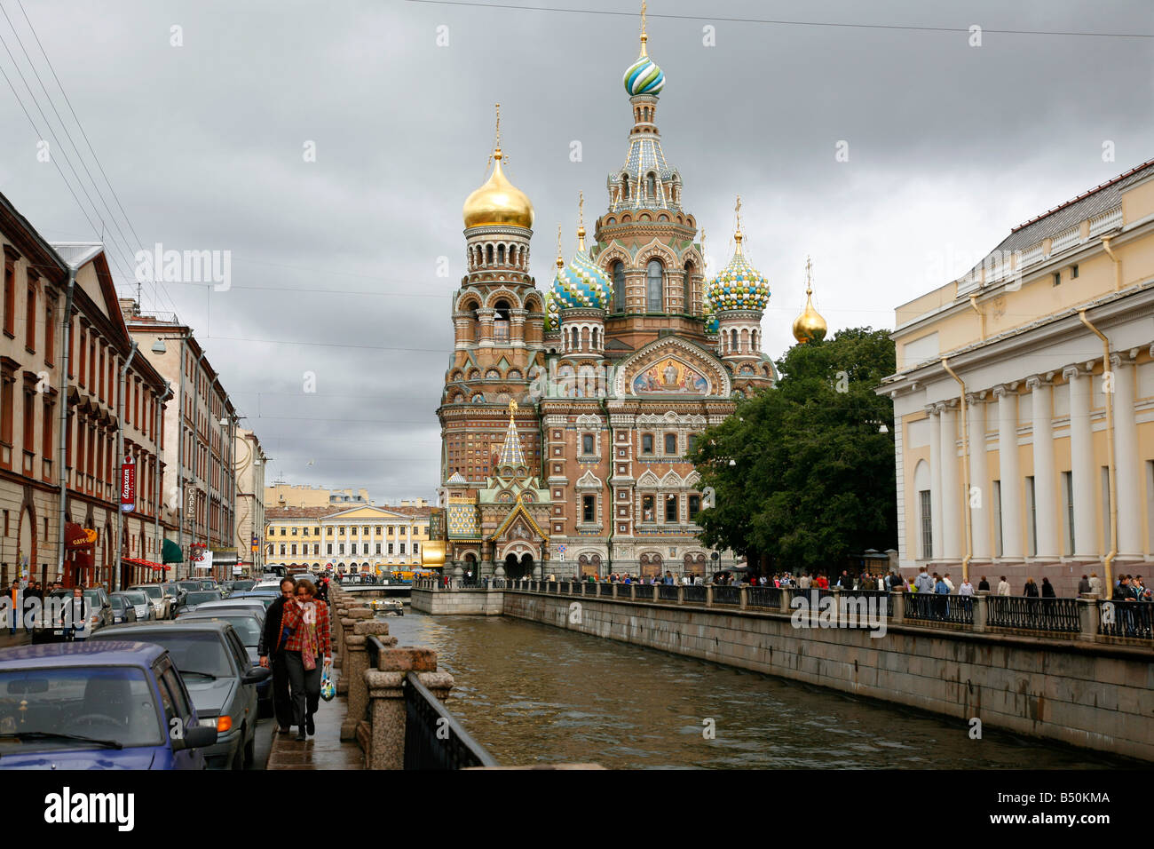L'Église sur le sang St Petersburg Russia Banque D'Images