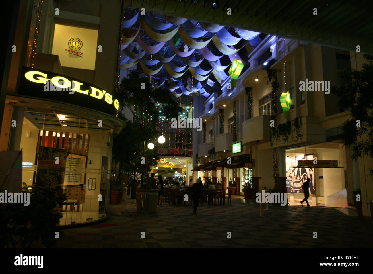 Braga City Walk, une zone commerçante sur Jalan Braga, Bandung, Indonésie. Banque D'Images