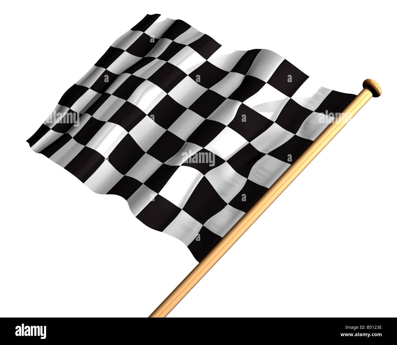 Illustration d'isolé un drapeau à damier Banque D'Images