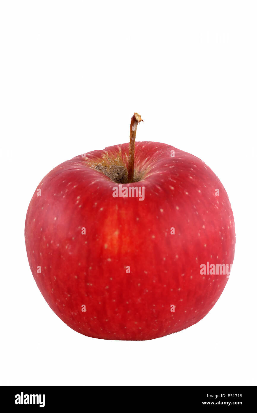 Fond blanc de pomme fraîche et saine alimentation naturelle Banque D'Images