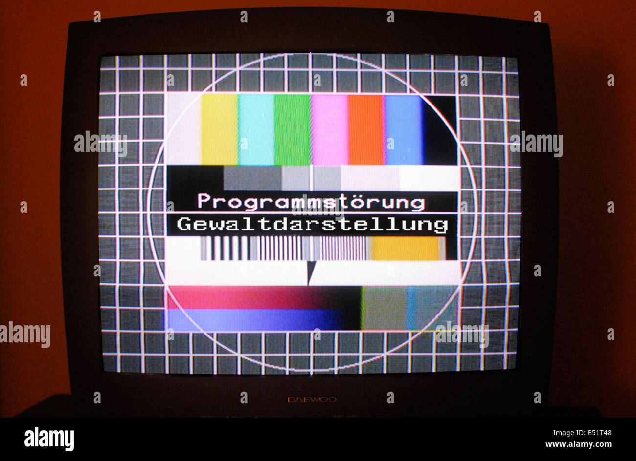 Violence à la télévision Banque D'Images