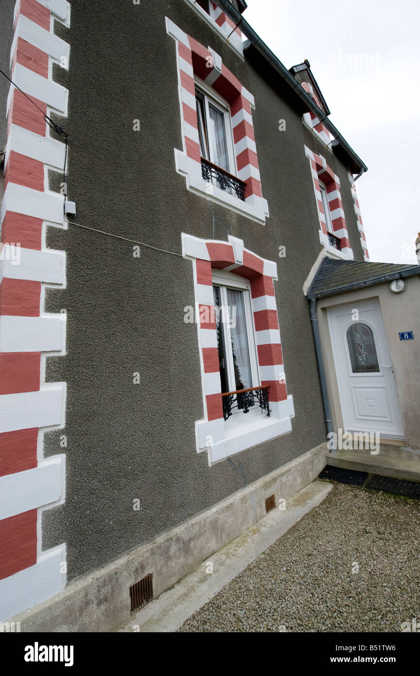 Maison typique en Bretagne en France Banque D'Images