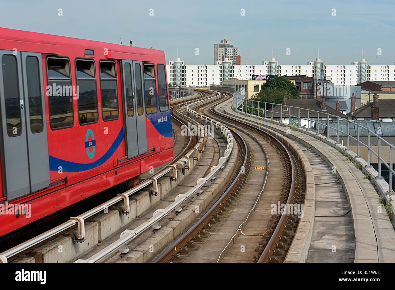 Canning Town East London - sur le DLR (Docklands Light Railway) Banque D'Images