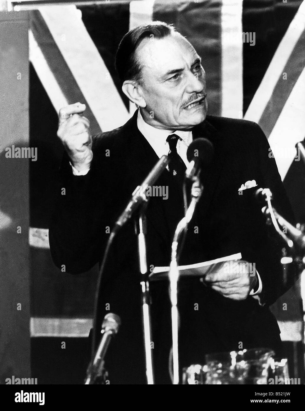 Enoch Powell militant nationaliste Politique Banque D'Images