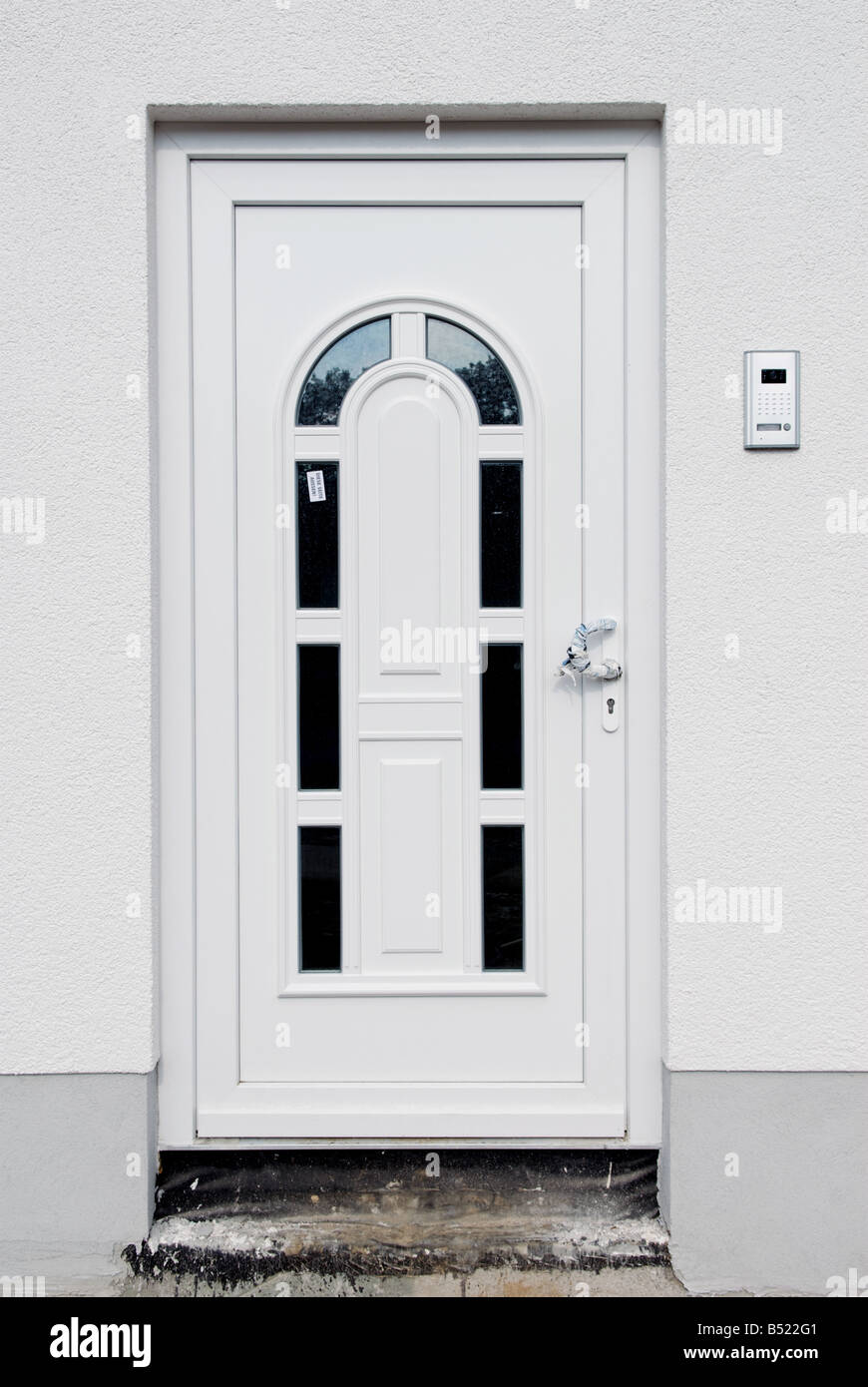 Maison nouvellement construite sur un domaine, Leichlingen, Rhénanie du Nord-Westphalie, Allemagne. Banque D'Images