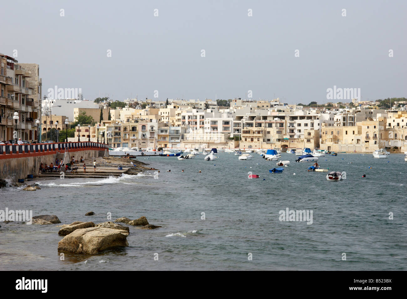 'St George's Bay' Birzebbuga, Malte. Banque D'Images