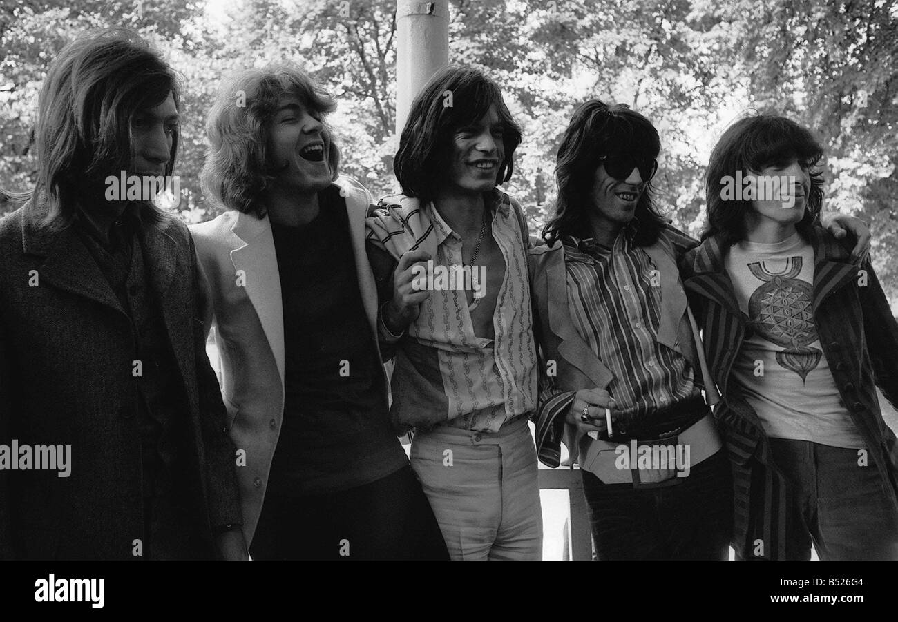 Les Rolling Stones groupe pop 1969 Mick Taylor Mick Jagger dans Hyde Park Banque D'Images