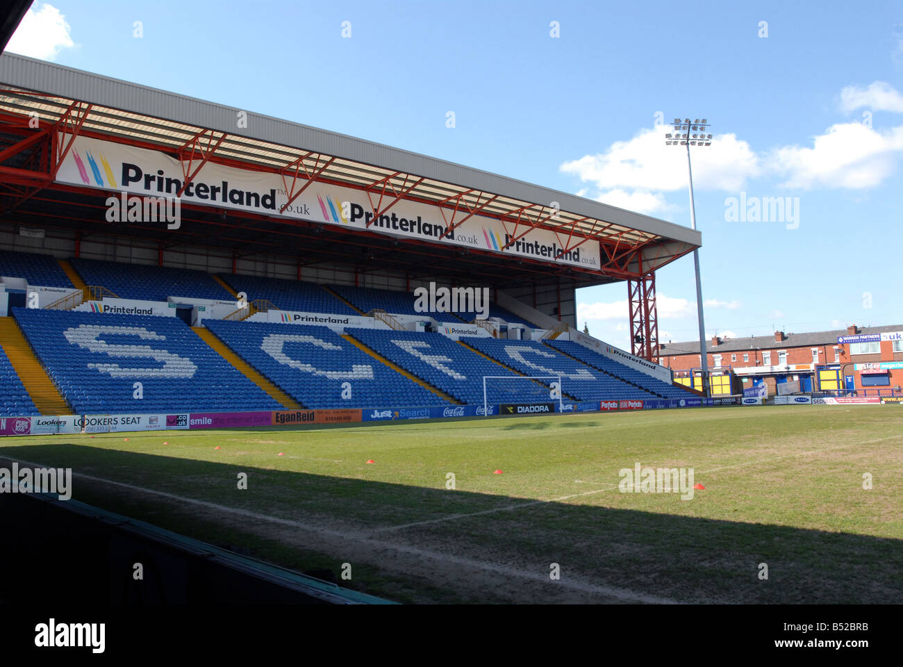 Stockport County AFC Sale Sharks Edgeley Park Banque D'Images