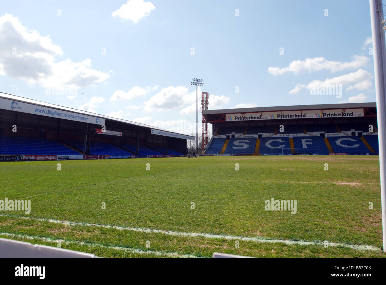 Stockport County AFC Sale Sharks Edgeley Park Banque D'Images