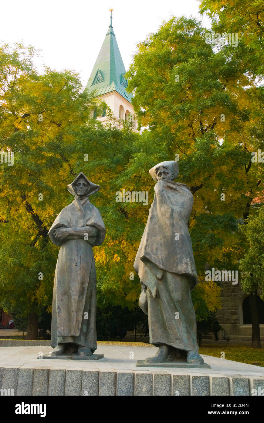 Des statues en monument à l'Insurrection nationale slovaque à Nam SNP square dans le centre de Bratislava Slovaquie Europe Banque D'Images