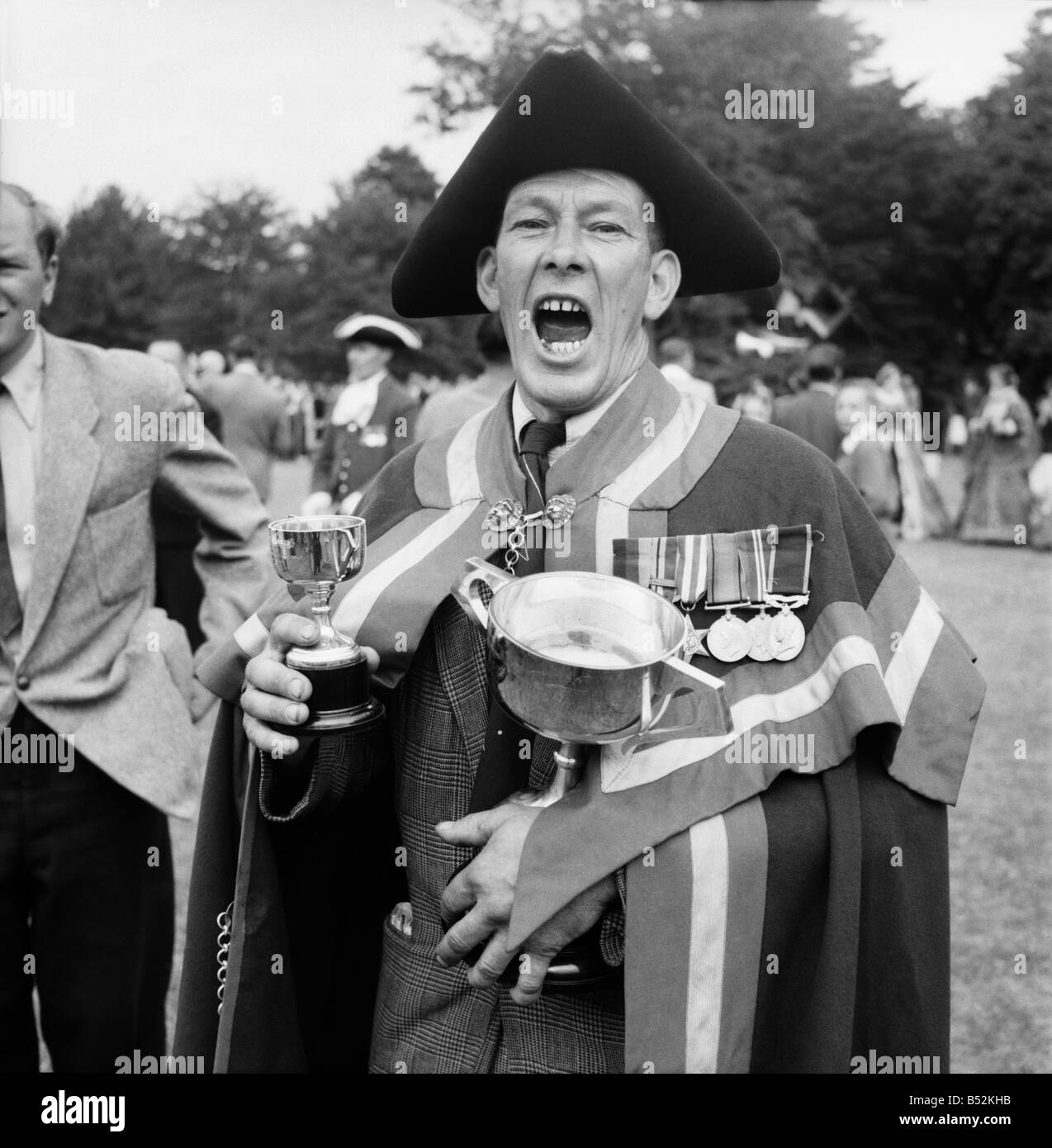 Championnat national de crieurs, Hastings. Ben Johnson. Juillet 1952 C3582 Banque D'Images