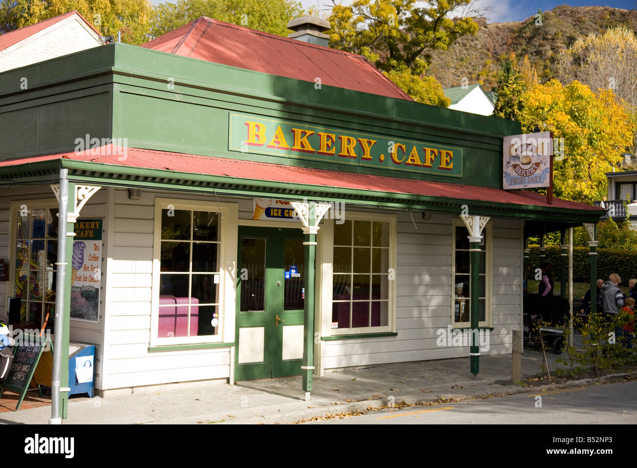 Boulangerie dans le village de Arrowtown, région d'Otago de l'île du Sud, Nouvelle-Zélande Banque D'Images