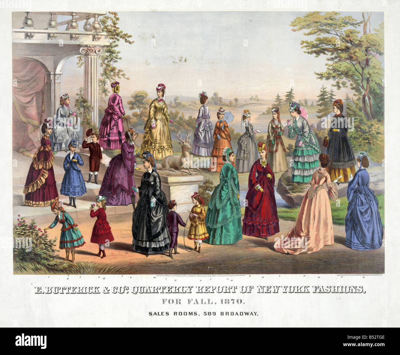 La mode américaine à partir de 1870 Banque D'Images
