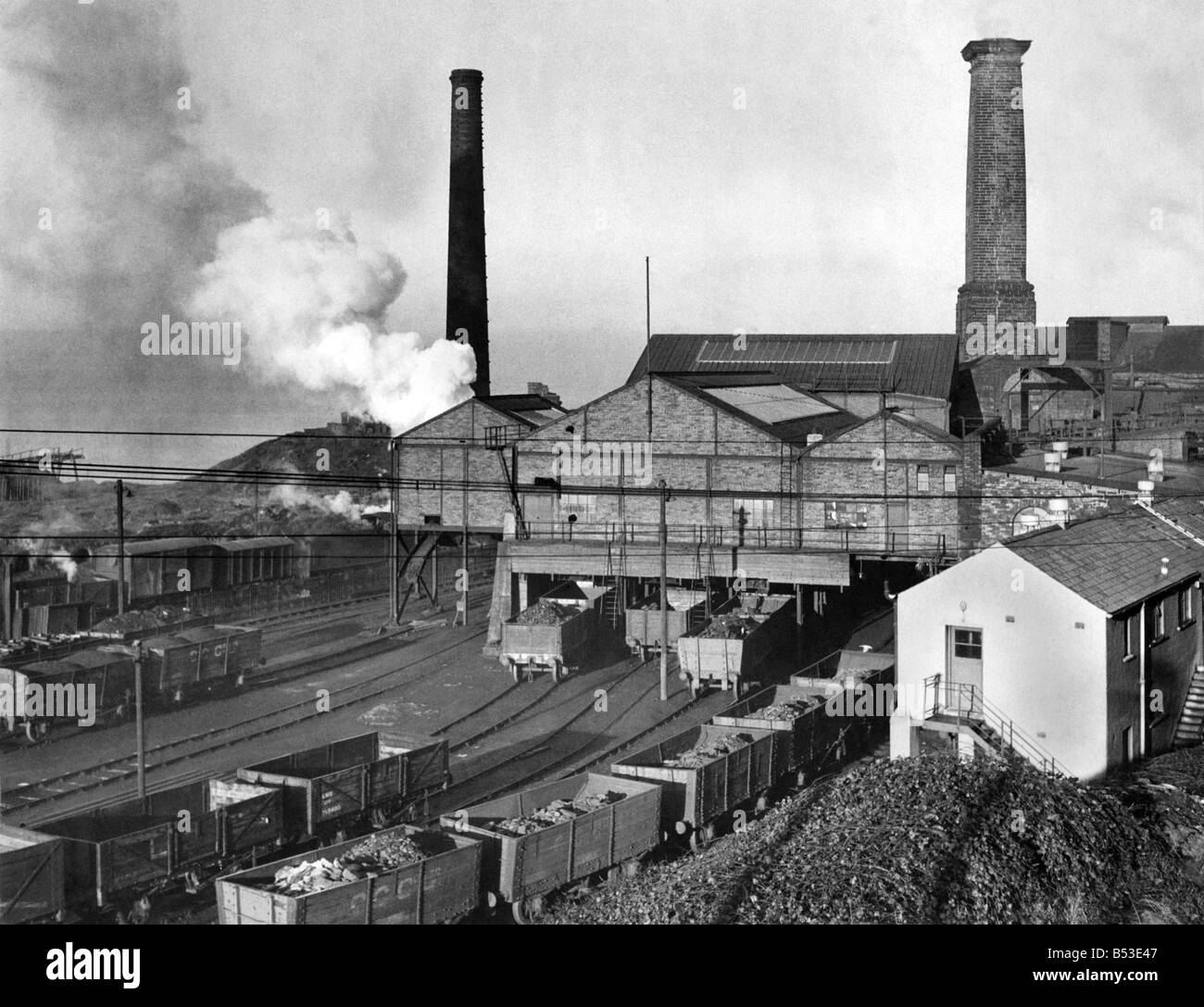 Fosse Whiteham catastrophe.&# 13 ;&# 10;La Fosse est partiellement fonctionne de nouveau. Décembre 1947 P018154 Banque D'Images