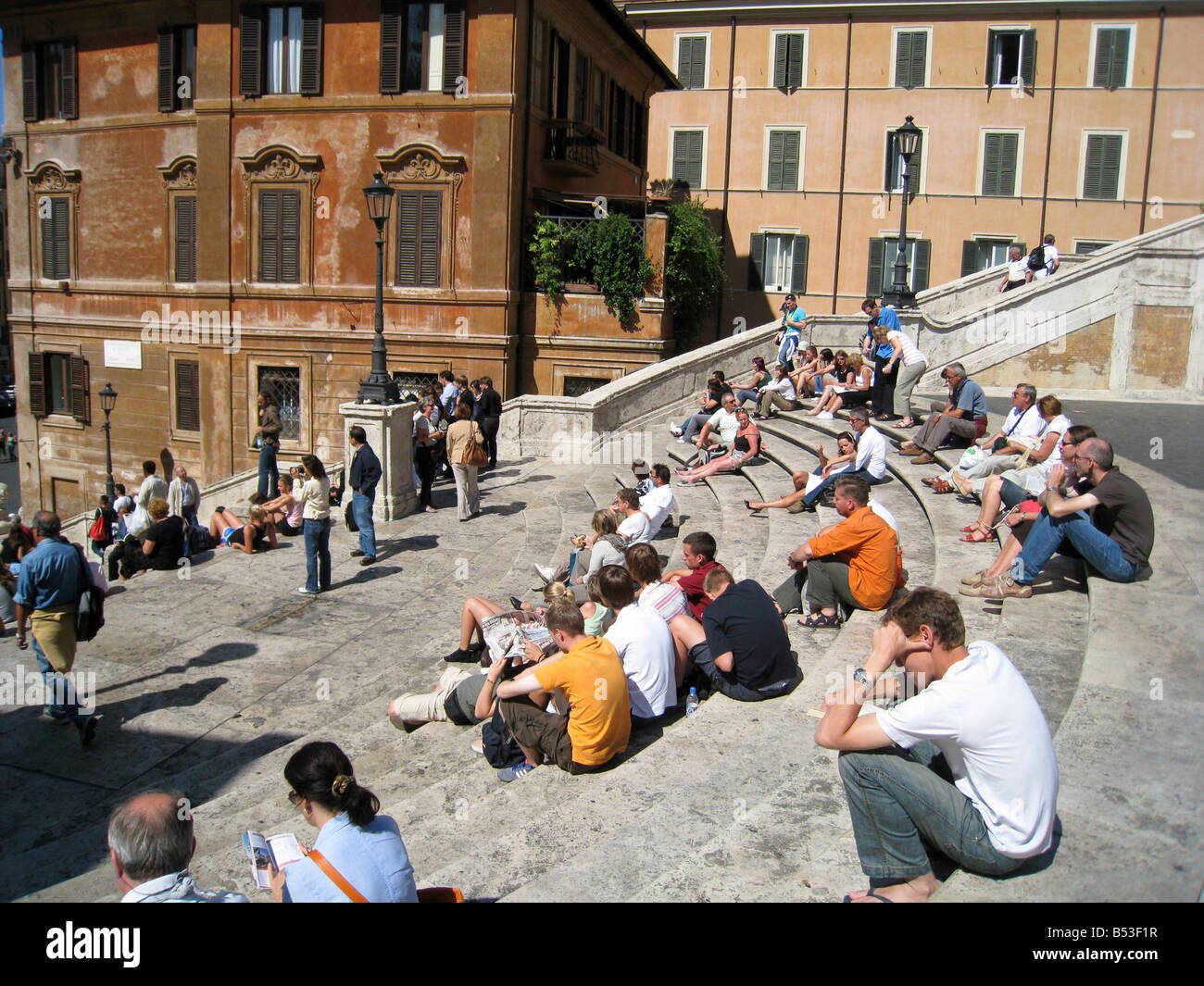 Les Marches Espagnoles et la Piazza di Spagna Rome Italie Banque D'Images