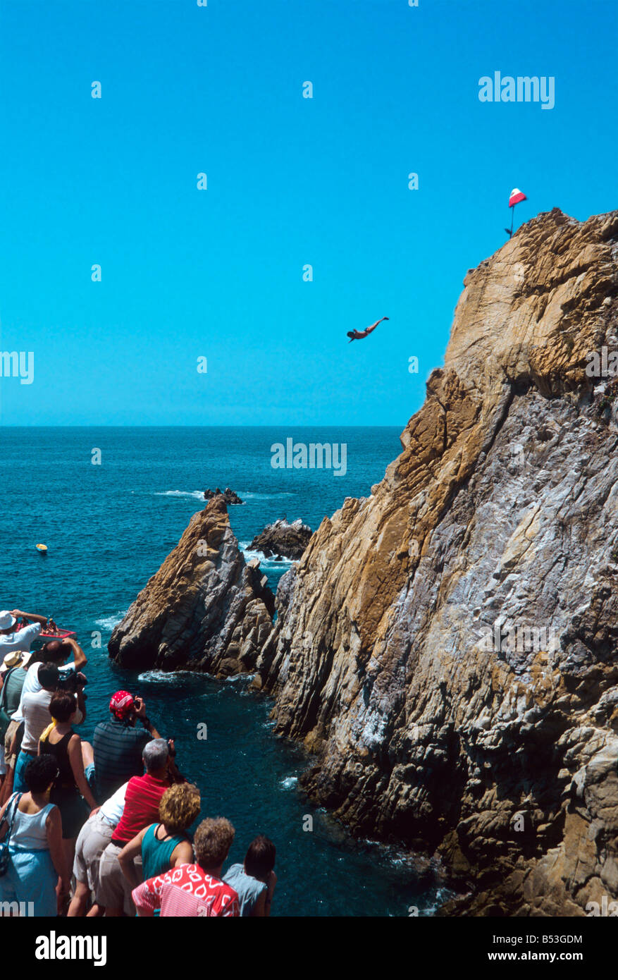 La PLONGÉE DANS LA QUEBRADA ACAPULCO MEXIQUE AMÉRIQUE DU NORD Banque D'Images