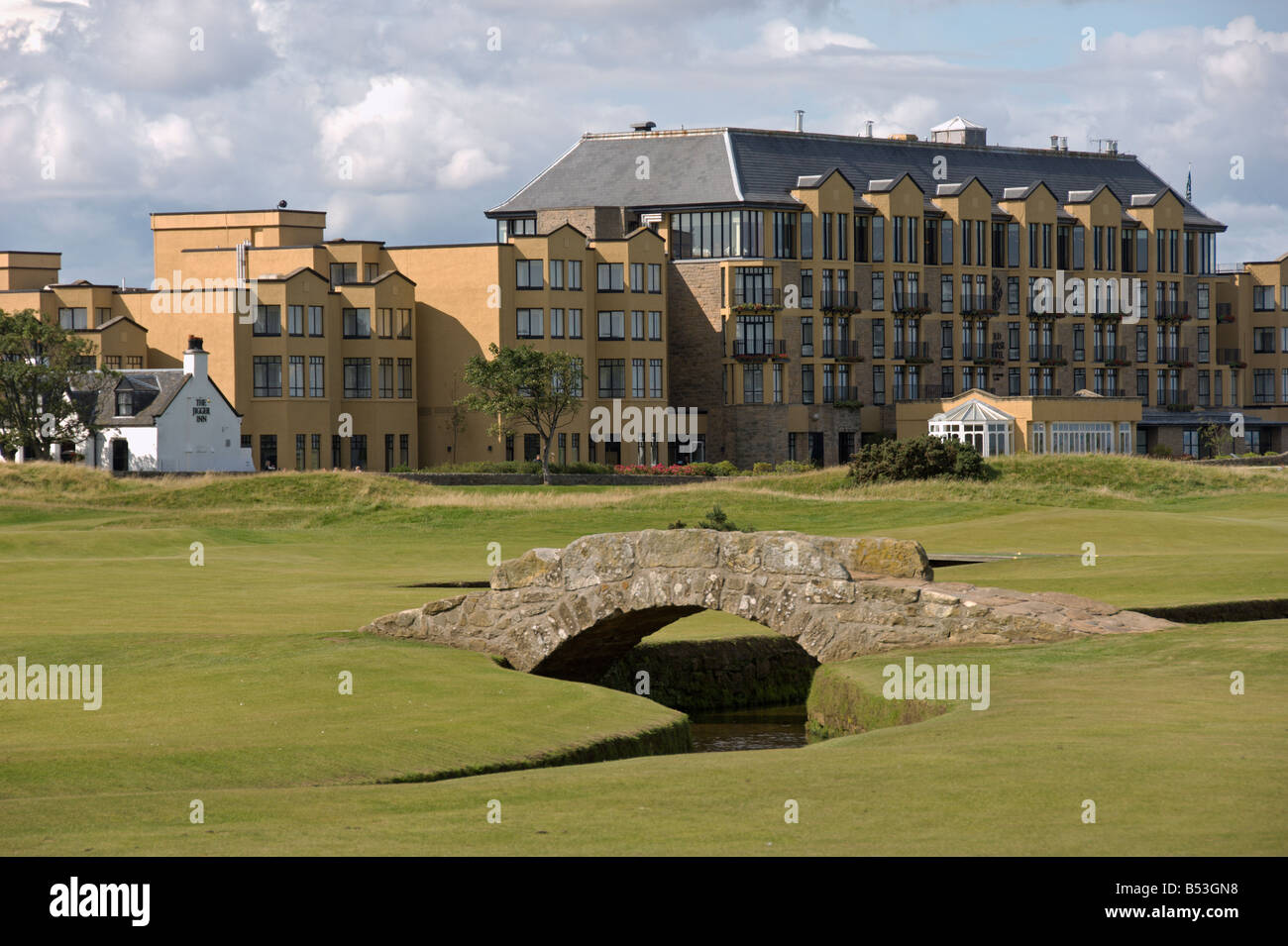 St Andrews Golf Course Swilken Bridge Old Course Hotel Fife Ecosse Août 2008 Banque D'Images