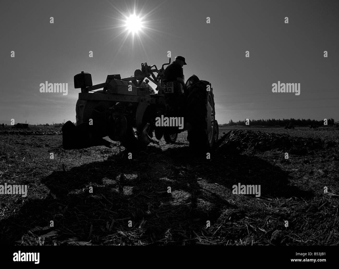 Concours de labour tracteur Vintage Banque D'Images