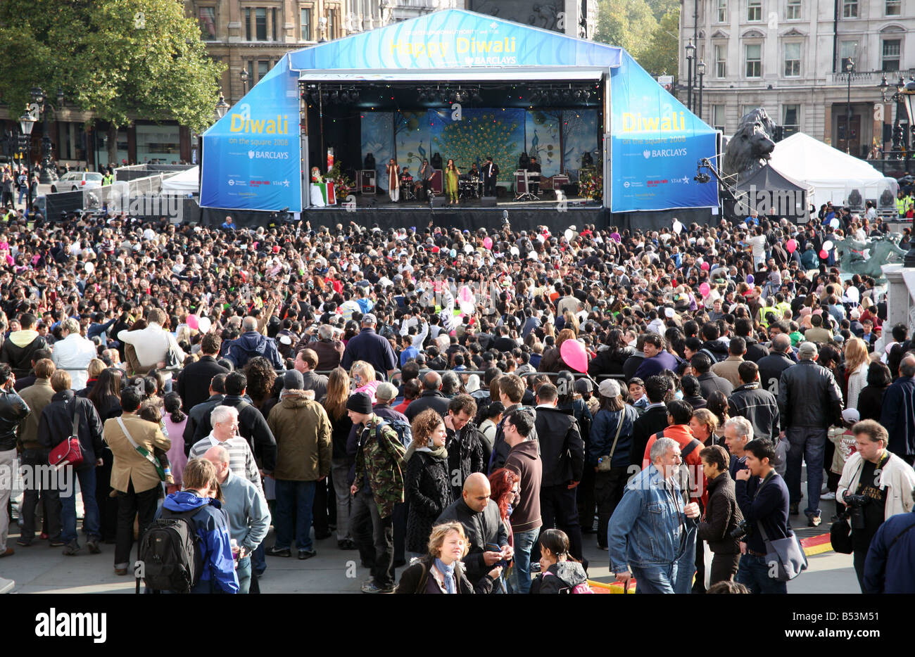 Diwali festival à Trafalgar Square London Banque D'Images