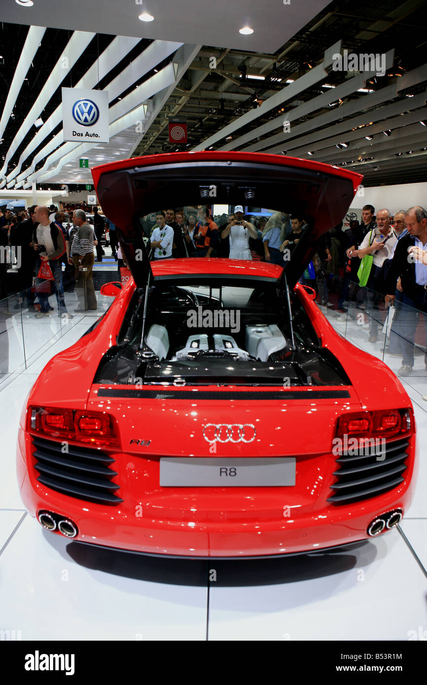 Audi R8 au Mondial de Paris - salon d'automobiles Banque D'Images