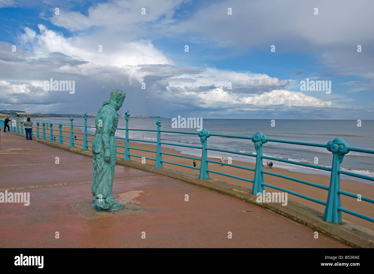 Montrose beach front statue côte esplanade Angus Scotland Août 2008 Banque D'Images