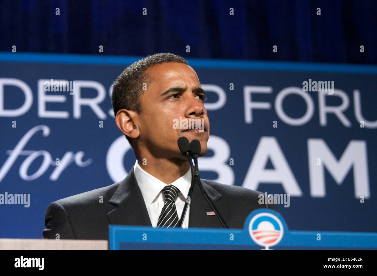 Le candidat présidentiel Barack Obama discours donnant aux femmes s Leadership Conference Chicago Illinois 11 Octobre 2008 Banque D'Images