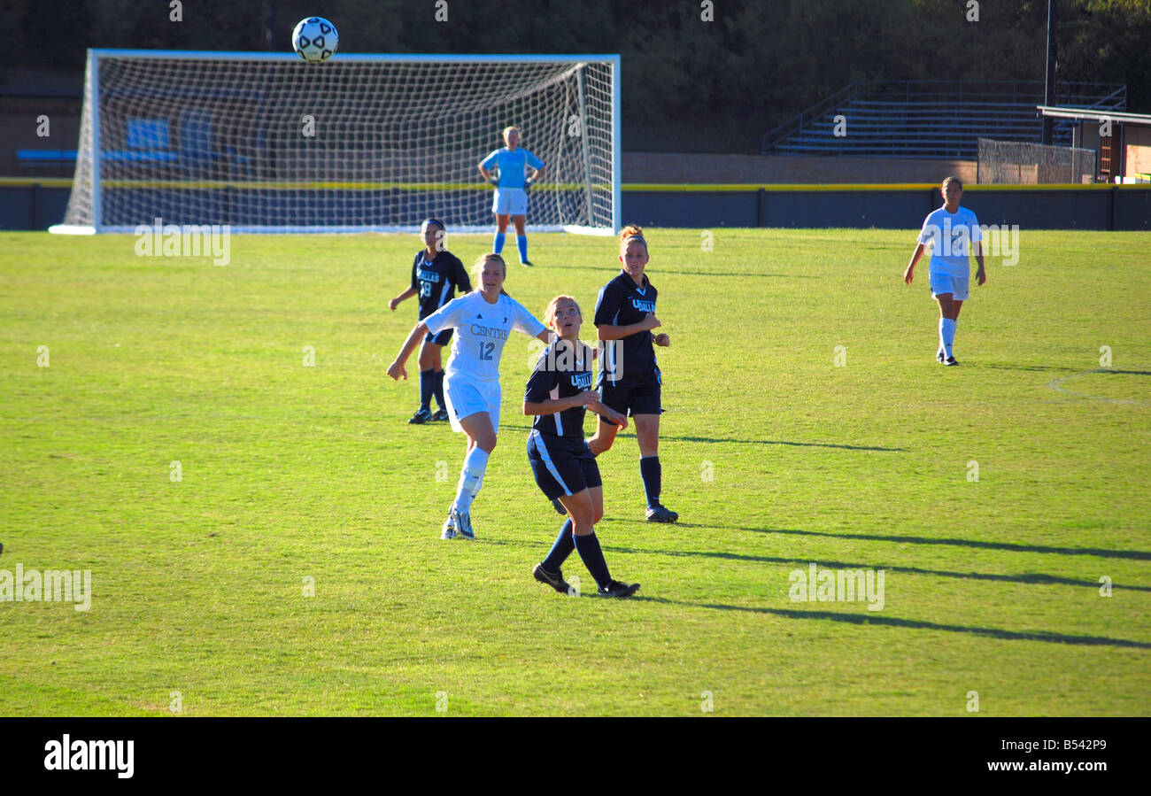 Le soccer (football) jeu featuruing Université de Dallas et du Centre College Banque D'Images