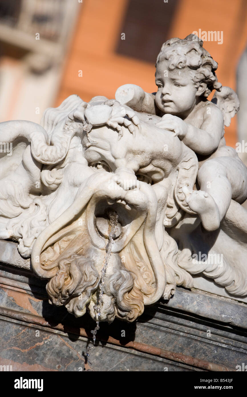 Fontaine de Neptune de la Piazza Navona, Rome. Italie Banque D'Images