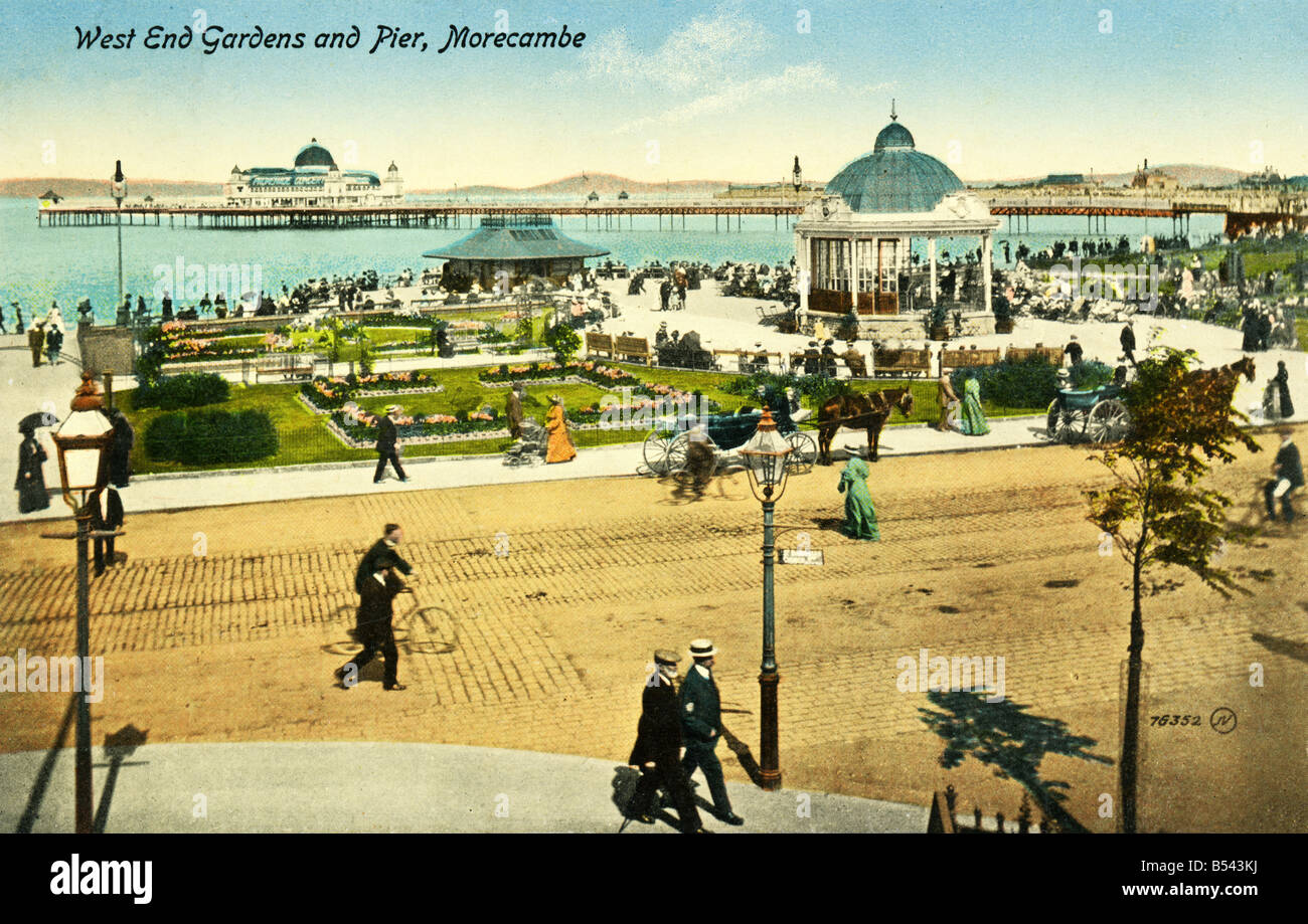 Old vintage seaside photo postcard EDITORIAL UTILISEZ UNIQUEMENT Banque D'Images