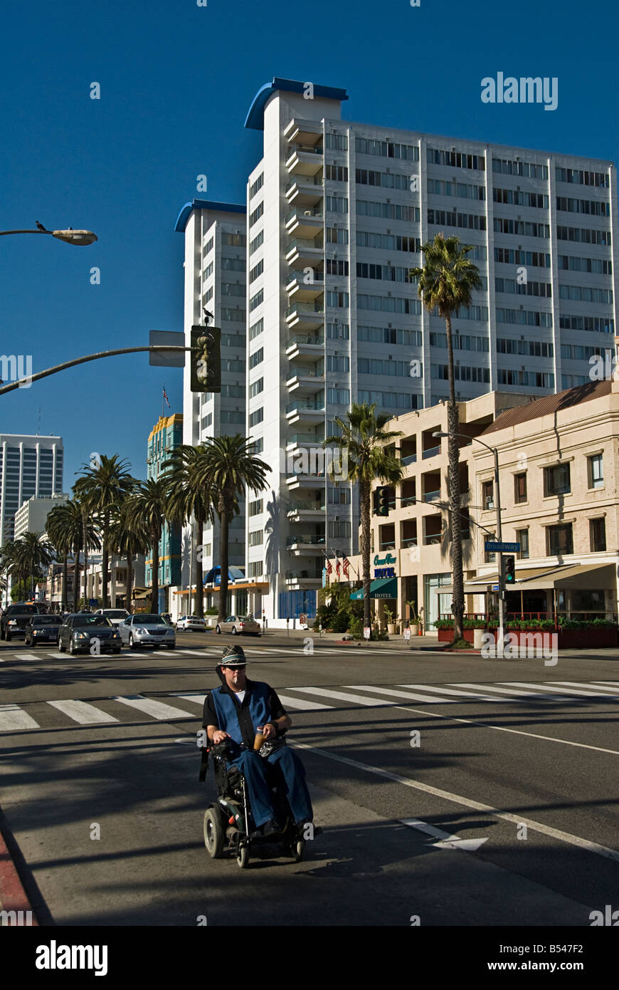 Pacific Plaza Apartments Ocean Ave Santa Monica CA Banque D'Images