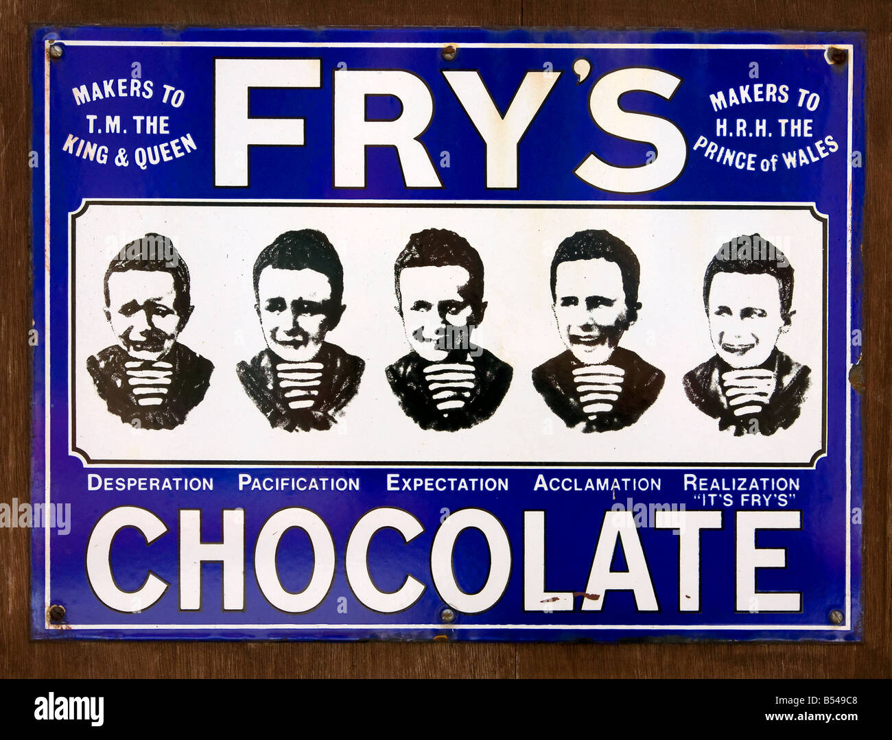 Frys chocolat à l'enseigne publicitaire Banque D'Images