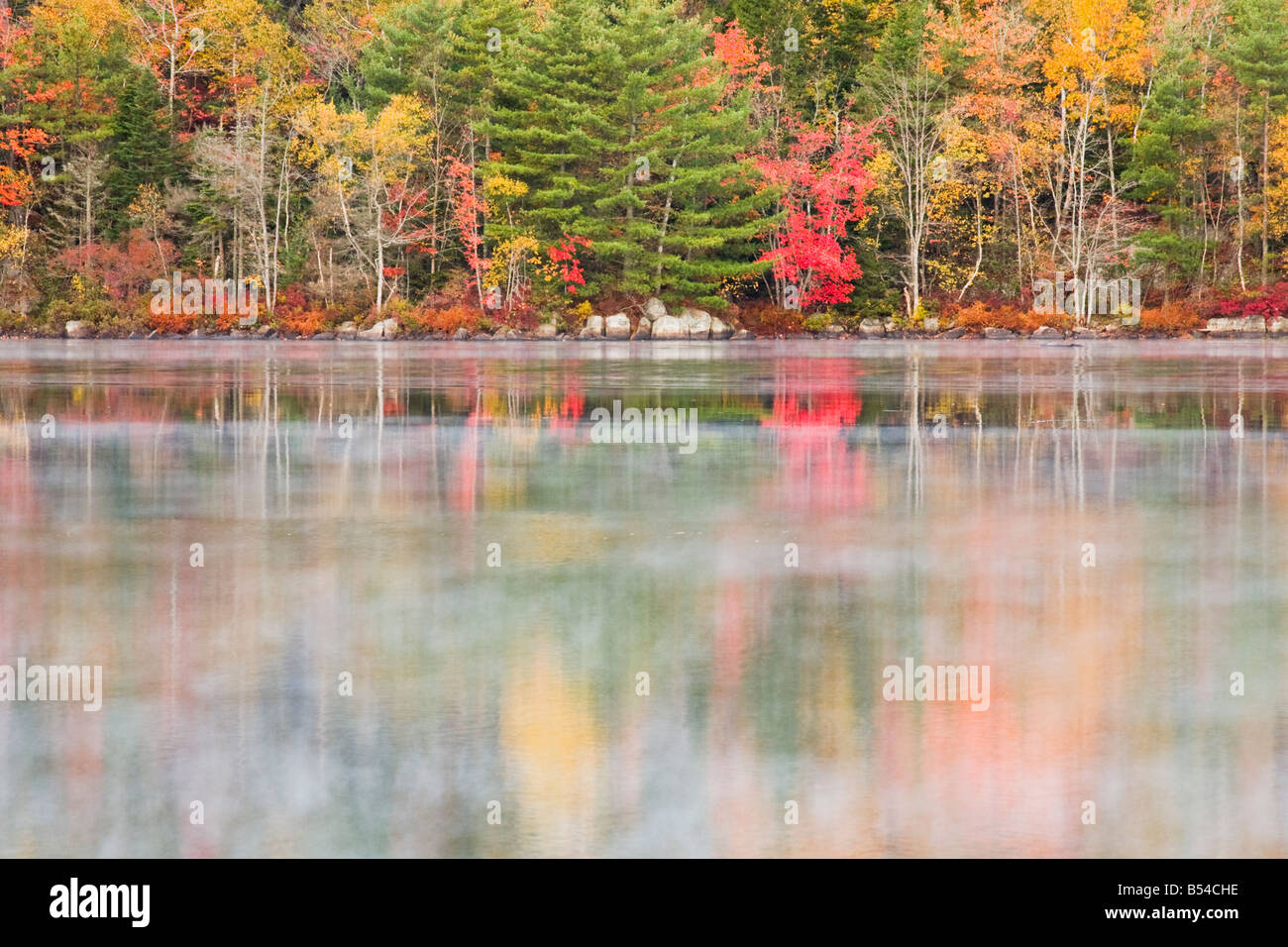 Couleurs d'automne au lac Fletcher - Fall River, Nouvelle-Écosse, Canada Banque D'Images